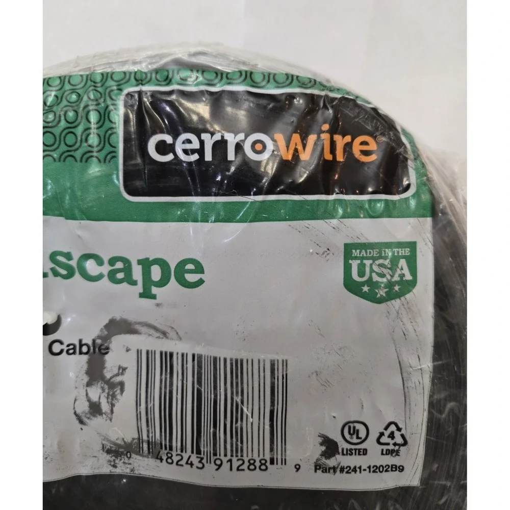 75 Ft. 16/2 Black Stranded Low-Voltage Landscape Lighting Wire Factory Sealed